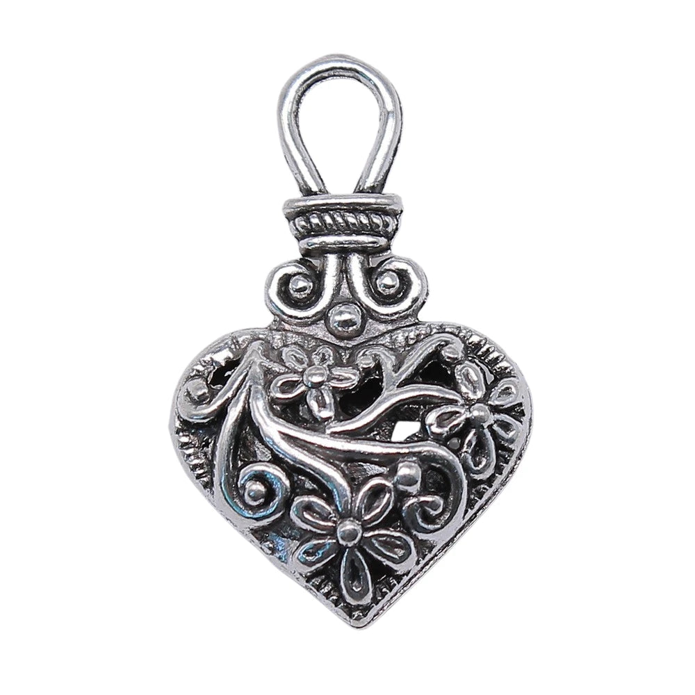 3Pcs 3D Vintage Heart Charm Flower Pattern